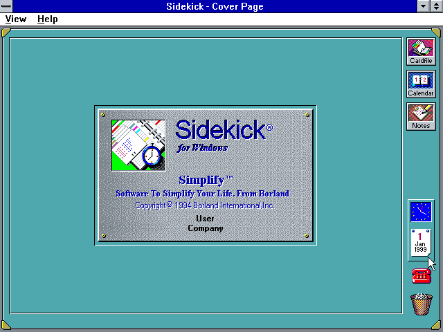 Sidekick for Windows 1.0 - Splash